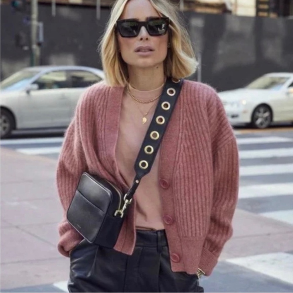 Anine Bing Dusty Rose Maxwell Cardigan